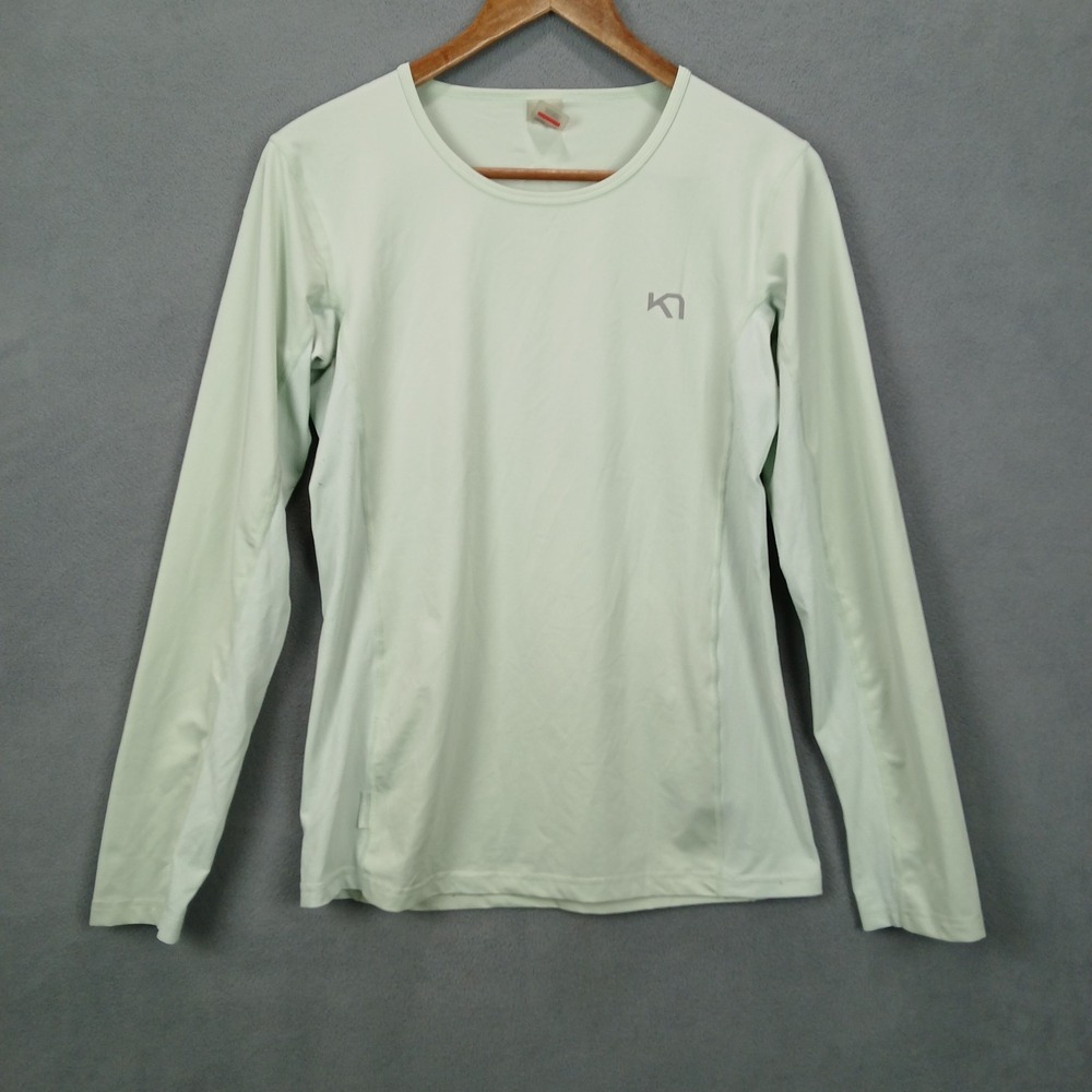 Kari Traa Nora Athletic Shirt Womens Medium‎ Pastel Green Stretch Quick Drying